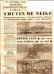 ORAN SOUS LA NEIGE FEVRIER 54